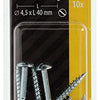 Mack 1017377 - tornillo para madera cabeza troncocónica acero galvanizado 10 piezas 4,5 x 40 mm | 10 piezas