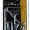 Mack 1017378 - tornillo para madera cabeza troncocónica acero galvanizado 8 piezas 4,5 x 50 mm | 10 piezas