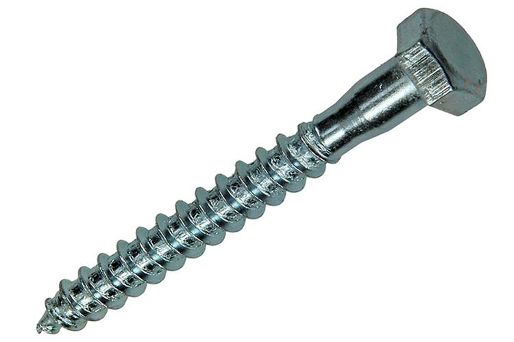 Mack 1017417 - perno roscado para madera acero galvanizado 5 piezas 8 x 70 mm | 5 piezas