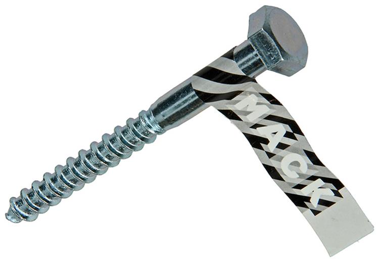 Mack 1017426 - perno rosca madera acero galvanizado 1 ud 10 x 100 mm | 10 piezas