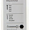 Mack 1017476 - tornillo hexagonal autoperforante. cabeza galvanizada. 22 piezas 4,8 x 19 mm | 10 piezas