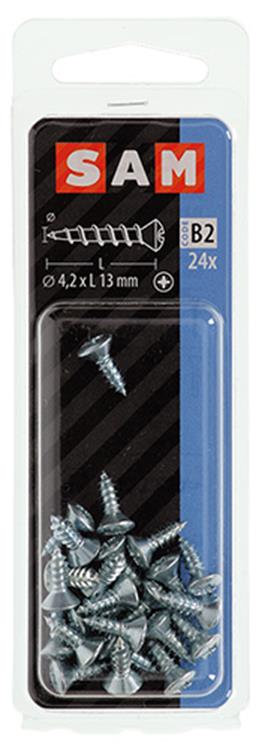 Mack 1017485 - tornillo autorroscante bvk galvanizado 24 piezas 4,2 x 13 mm | 10 piezas