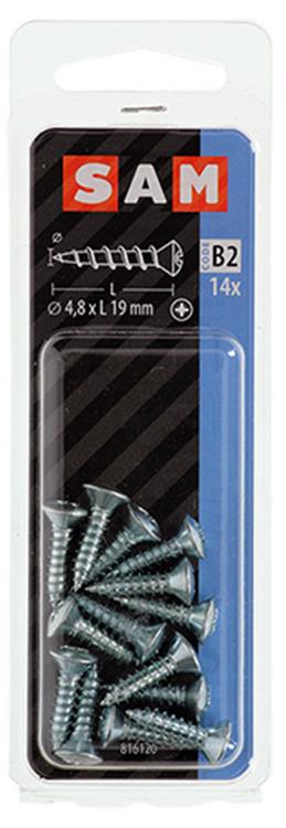 Mack 1017487 - tornillo autorroscante bvk galvanizado 14 piezas 4,8 x 19 mm | 10 piezas