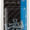 Mack 1017491 - tornillo metálico galvanizado. cabeza + tuerca chapada 20uds m4 x 16 mm | 10 piezas