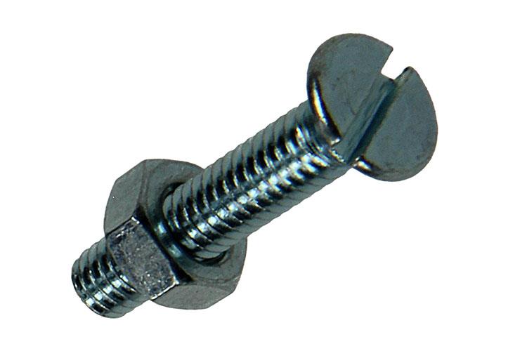 Mack 1017492 - tornillo metálico galvanizado. cabeza + tuerca chapada 18pzs m4 x 20 mm | 10 piezas