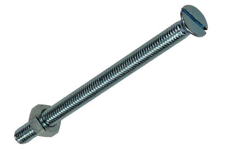 Mack 1017497 - tornillo metálico galvanizado. cabeza + tuerca chapada 6 piezas m4 x 60 mm | 10 piezas