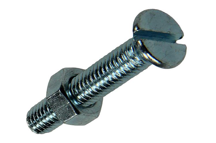Mack 1017501 - tornillo metálico galvanizado. cabeza + tuerca chapada 14pzs m5 x 25 mm | 10 piezas