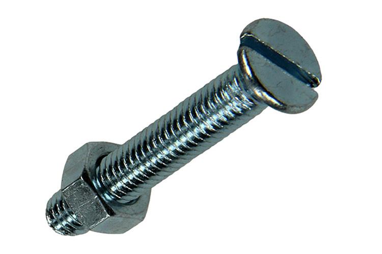 Mack 1017502 - tornillo metálico galvanizado. cabeza + tuerca chapada 13uds m5 x 30 mm | 10 piezas