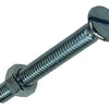 Mack 1017503 - tornillo metálico galvanizado. cabeza + tuerca chapada 10uds m5 x 40 mm | 10 piezas