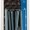 Mack 1017506 - tornillo metálico galvanizado. cabeza + tuerca chapada 6 piezas m5 x 70 mm | 10 piezas