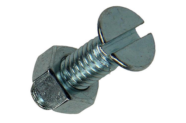 Mack 1017508 - tornillo metálico galvanizado. cabeza + tuerca chapada 10uds m6 x 20mm | 10 piezas