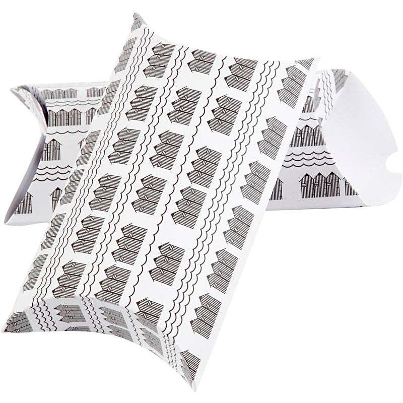 Caja de regalo Vivi Gade, casa de baño, medidas 18x15x6 cm, 300 gr, negro, blanco, 3 piezas 1 caja
