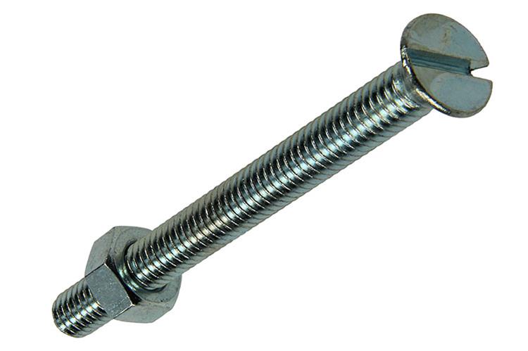Mack 1017513 - tornillo metálico galvanizado. cabeza + tuerca chapada 5 piezas m6 x 60 mm | 10 piezas