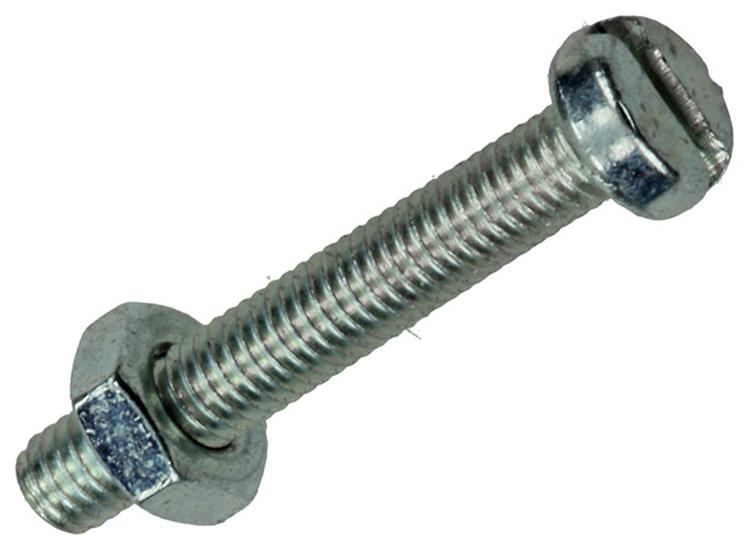 Mack 1017516 - cilindro de tornillo metálico. cabeza + tuerca chapada 24 piezas m3 x 20 mm | 10 piezas