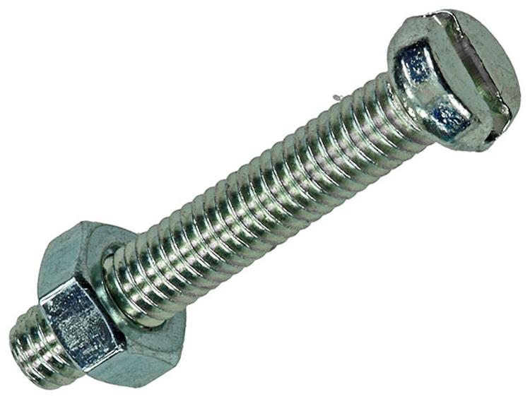 Mack 1017519 - cilindro de tornillo metálico. cabeza + tuerca chapada 16 piezas m4 x 25 mm | 10 piezas