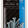 Mack 1017520 - cilindro de tornillo metálico. cabeza + tuerca chapada 14 piezas m4 x 30 mm | 10 piezas
