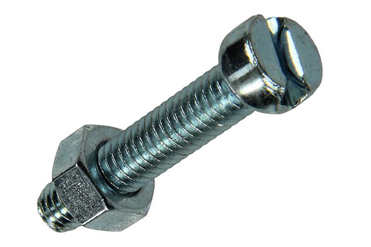 Mack 1017533 - cilindro de tornillo metálico. cabeza + tuerca chapada 8 piezas m6 x 30 mm | 10 piezas