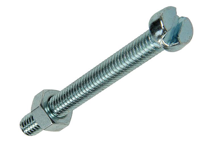 Mack 1017535 - cilindro de tornillo metálico. cabeza + tuerca chapada 5 piezas m6 x 50 mm | 10 piezas