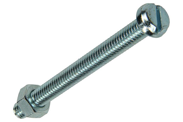 Mack 1017536 - cilindro de tornillo metálico. cabeza + tuerca chapada 4 piezas m6 x 60 mm | 10 piezas