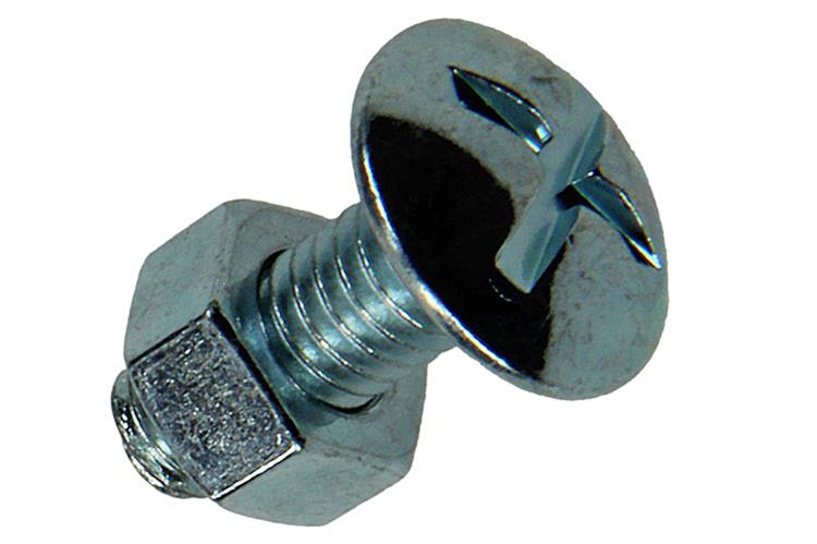 Mack 1017550 - perno calentador + tuerca acero galvanizado 10 piezas m6 x 16 mm | 5 piezas
