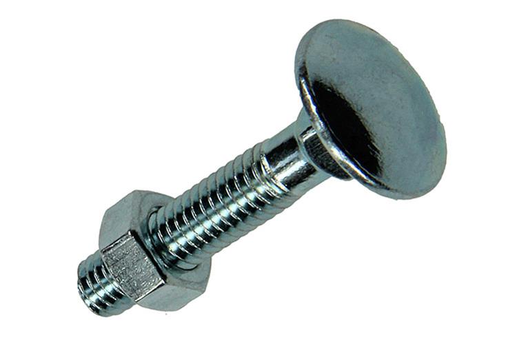 Mack 1017562 - perno para madera + tuerca acero galvanizado 12 piezas m5 x 25 mm | 5 piezas