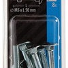 Mack 1017565 - perno para madera + tuerca acero galvanizado 8 piezas m5 x 50 mm | 5 piezas