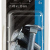 Mack 1017579 - perno para madera + tuerca acero galvanizado 6 piezas m8 x 30 mm | 5 piezas