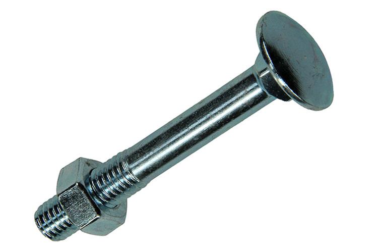 Mack 1017582 - perno para madera + tuerca acero galvanizado 4 piezas m8 x 60 mm | 5 piezas