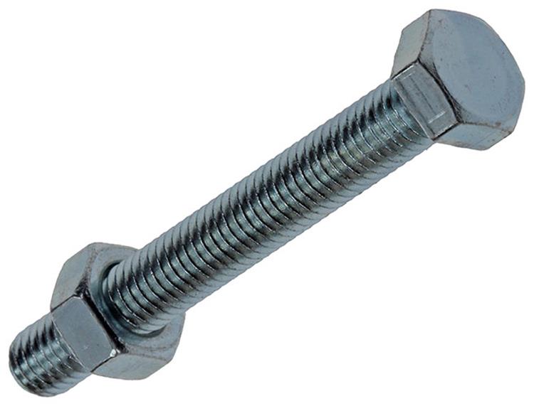 Mack 1017602 - perno macho + tuerca acero galvanizado 10 piezas m5 x 40 mm | 10 piezas