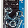 Mack 1017612 - perno macho + tuerca acero galvanizado 7 piezas m8 x 20 mm | 10 piezas