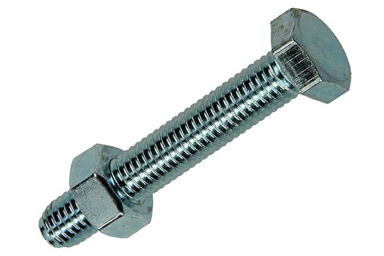 Mack 1017616 - perno macho + tuerca acero galvanizado 4 piezas m8 x 50 mm | 10 piezas