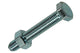Mack 1017616 - perno macho + tuerca acero galvanizado 4 piezas m8 x 50 mm | 10 piezas