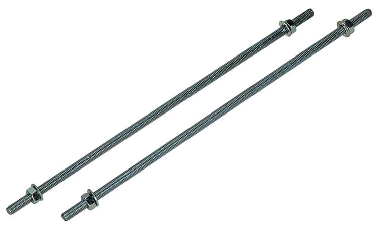 Mack 1017661 - extremo roscado + arandela + tuerca chapada. 2 piezas m5 x 200 mm | 10 piezas