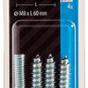 Mack 1017670 - palo extremo madera + metro. conductor de alambre 4 piezas m8x60 | 10 piezas