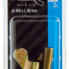 Mack 1017703 - tornillo de mariposa amarillo galvanizado 2 piezas m8 x 40 mm | 10 piezas