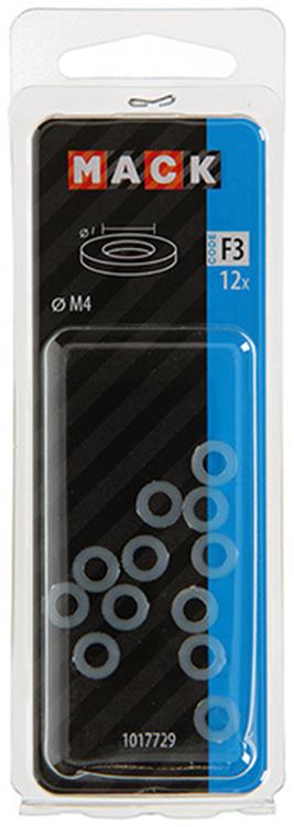 Mack 1017729 - arandela nailon 12 piezas m4 | 10 piezas