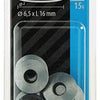 Mack 1017761 - anillo de sellado de goma galvanizado 15 piezas 6,5 x 16 mm | 10 piezas