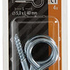 Mack 1017777 - ojo de tornillo acero galvanizado 4 piezas 5,0 x 40 mm | 10 piezas