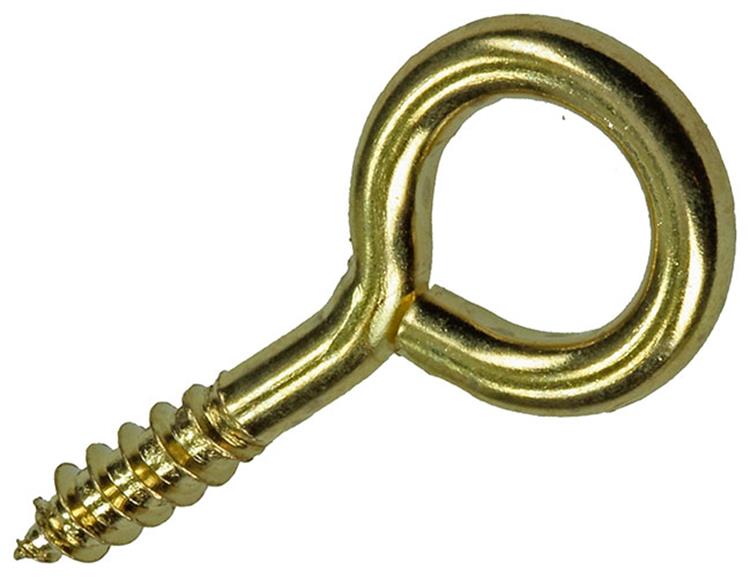 Mack 1019694 - ojo de tornillo latón 3 piezas 3,5 x 20 mm | 10 piezas