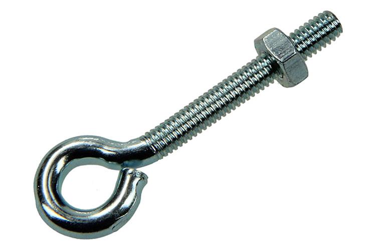 Mack 1017789 - ojo de tornillo métrico + tuerca galvanizada 5 piezas m4 x 30 mm | 10 piezas
