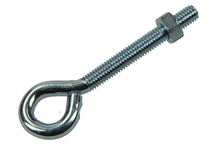Mack 1017790 - ojo de tornillo métrico + tuerca galvanizada 4 piezas m5 x 40 mm | 10 piezas