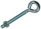 Mack 1017792 - ojo de tornillo métrico + tuerca galvanizada 3 piezas m6 x 60 mm | 10 piezas