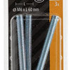 Mack 1017792 - ojo de tornillo métrico + tuerca galvanizada 3 piezas m6 x 60 mm | 10 piezas
