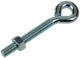 Mack 1017793 - ojo de tornillo métrico + tuerca galvanizada 2 piezas m8 x 60 mm | 5 piezas