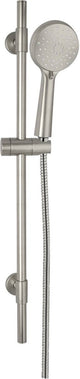 Wenko doucheset young line in mat rvs met douchestang 66cm, douchekophouder, douchekop ø10cm met 3 standen en doucheslang 150cm