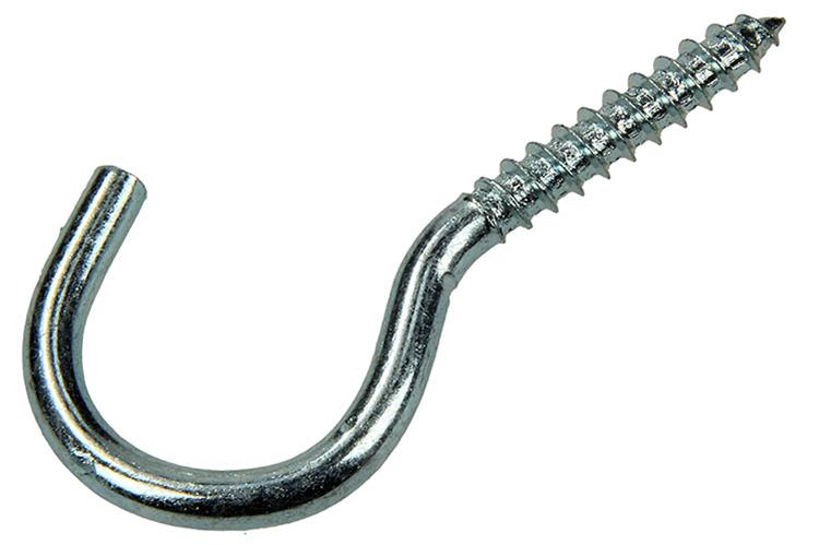 Mack 1017802 - gancho de tornillo acero galvanizado 4uds 5,0 x 40 mm | 5 piezas