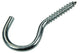 Mack 1017802 - gancho de tornillo acero galvanizado 4uds 5,0 x 40 mm | 5 piezas