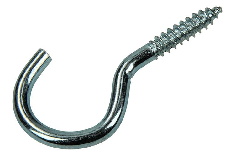 Mack 1017804 - gancho de tornillo acero galvanizado 3uds 6,0 x 60 mm | 5 piezas