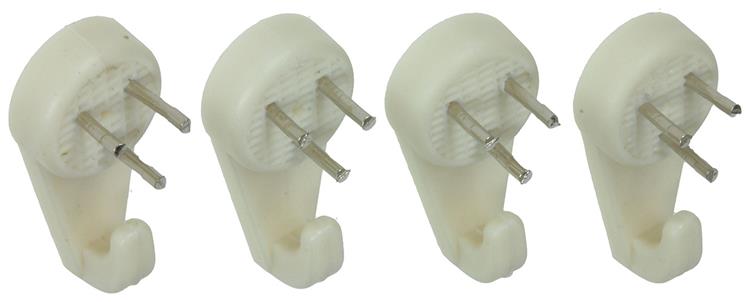 Mack 1017844 - gancho hormigón plástico 4uds 30mm | 10 piezas