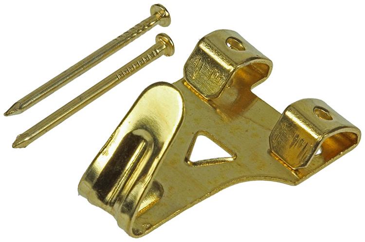 Mack 1017855 - gancho marco acero latonado 6 piezas 20 x 30 mm | 5 piezas